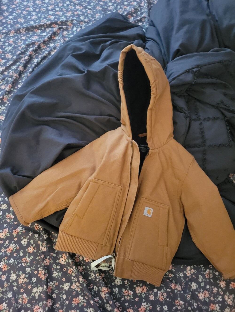 Carhartt 18m Tan Hooded Puffer Jacket